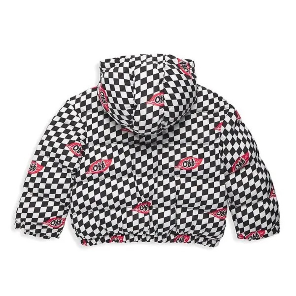 Off White Chessboard leaf pattern Puffer jacket - Picture 2 of 10